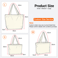 Sac Fourre-tout en Toile de Coton de Gros, Grand Cabas Réutilisable pour les Courses, Logo Personnalisable pour Usage Quotidien