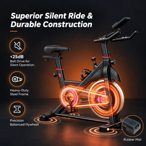 Vélo de spinning d'intérieur avec écran LCD, résistance progressive, siège et guidon réglables pour la maison et la salle de sport - Product Image 3