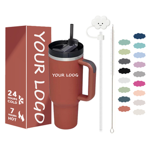 Grande tasse de voyage isotherme en acier inoxydable de 30 oz, à double paroi, anti-fuite, sans BPA, personnalisable avec logo, pour le sport - Product Image 1