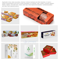 Machine automatique d'emballage de petites boîtes en carton pour viande congelée Conception horizontale avec colle de pulvérisation pour matières plastiques en papier alimentaire