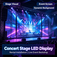 Mur d'affichage LED pour scène de concert, écran LED à raccordement sans soudure, location d'écran LED, spectacle en direct, événement, performance, installation fixe