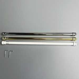 Promotion bas <span class=keywords><strong>prix</strong></span> Tension poteaux à rideaux métal fer longueur réglable café Sping tringle à rideau - Product Image 3