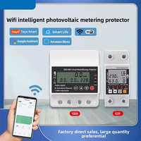 Protecteur de fuite et de sous-tension de disjoncteur monophasé intelligent Wifi Tuya avec compteur de mesure bidirectionnel et commutateur de relais