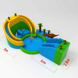 สไลเดอร์น้ำเป่าลมขนาดใหญ่สำหรับใช้งานกลางแจ้ง Lvfrog พร้อมสระน้ำขนาดใหญ่ วัสดุ PVC รับประกัน 3 ปี - Product Image 2