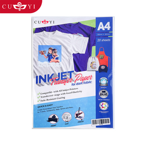 CUYI nouveauté <span class=keywords><strong>papier</strong></span> de sublimation blanc de haute qualité <span class=keywords><strong>papier</strong></span> de <span class=keywords><strong>transfert</strong></span> A4 Quik Dry pour imprimante à sublimation pour <span class=keywords><strong>tissu</strong></span> <span class=keywords><strong>foncé</strong></span> - Product Image 5
