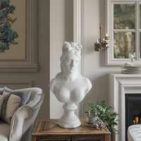 Ornement abstrait en résine écologique Sculpture de Vénus Statuette de buste de style campagnard pour décoration murale de bureau et maison ornements de cadeaux
