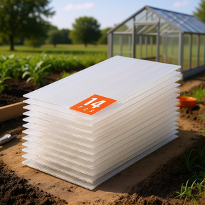 Paneles de Policarbonato para Invernadero, 2 pies x 4 pies x 0.32 pulgadas, 14 Piezas, para Uso Agrícola - Product Image 2