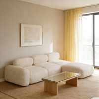 Canapé modulaire en forme de I PZCN HOME, fauteuil en tissu chenille, ensemble de canapés sectionnels pour salon, pour hôtel