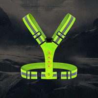 Gilet de sécurité lumineux réfléchissant à LED personnalisable Gilet lumineux rechargeable Gilet ceinture pour la sensibilisation au trafic dans l'obscurité