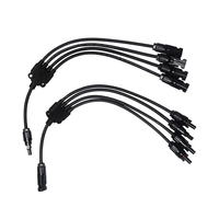 Entrega rápida Conectores de panel de energía fotovoltaica solar Cable IP67 Macho Mini Usb Hembra Tablero Cobre plateado