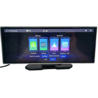 Caméra de tableau de bord sans fil 1080P 11.26 pouces Android Écran automatique CarPlay Moniteur de tableau de bord portable Contrôle vocal-Garantie 1 an