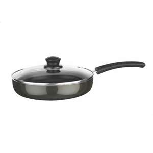 Ensemble de casseroles en aluminium classique noir, poêle à frire profonde antiadhésive avec couvercle en verre - Product Image 4