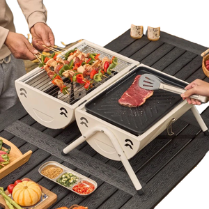 Folding Barbecue Camping Chimney Stainless Steel Bbq Charcoal <strong>Grills</strong> Outdoor Mini <strong>Portable</strong> <strong>Grills</strong> - Product Image 1