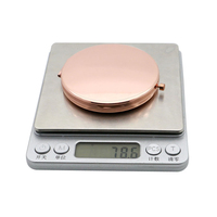 Miroir Cosmétique Compact Métallique Doré de Haute Qualité, Nouveau Style, Petite Taille, Grossissant 2x, Personnalisable, avec Boîte