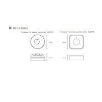 Interrupteur intelligent sans fil à détecteur PIR avec portée de détection de 1,5 à 2,5 mm, 3V 60W, pour éclairage LED domestique
