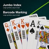 Cartes de poker Baccarat personnalisables en plastique et papier, format jumbo, 350 g/m², avec code-barres pour cartes de jeu de casino et logo personnalisé