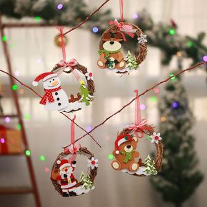 Modern DIY Christmas Rattan <b>Wreath</b> Hanging Pendant Garland Festive Craft & Gift Idea - Product Image 1