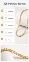 Collar de Cadena Cubana en Tono Dorado Personalizado con Colgante de Eslabones Trenzados, Cadena de Joyería Gratis para Regalo y Fiesta