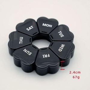 Nuevo Diseño Personalizado de Pastillero Redondo con Forma de Flor de Plástico de Grado Alimenticio para 7 Días, Ideal para Viajes - Product Image 3