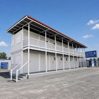 Maisonnette préfabriquée moderne haut de gamme, unité d'habitation annexe modulaire en conteneur, maison portable à deux étages, hôtel, école, bureau de jardin, ensemble de modules.