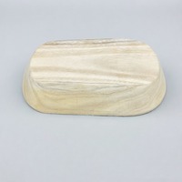 Plateau de service en bois de paulownia naturel, sculpté à la main, bol ovale en bois, décoration rustique pour la maison, pour aliments, bijoux et rangement