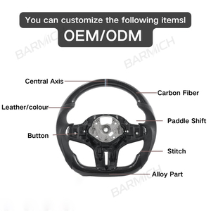 <span class=keywords><strong>Volante</strong></span> <span class=keywords><strong>Deportivo</strong></span> <span class=keywords><strong>Universal</strong></span> con Carcasa de Fibra de Carbono para BMW Serie 3, Serie 5, X5, X3, Serie M, Agarre y Control Mejorados - Product Image 5