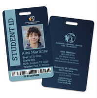 Carte d'identité personnalisée à impression numérique personnalisable pour étudiants employés avec numéro de série