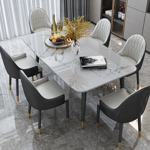 Ensemble <span class=keywords><strong>de</strong></span> <span class=keywords><strong>table</strong></span> et <span class=keywords><strong>de</strong></span> chaises <span class=keywords><strong>de</strong></span> salle à manger <span class=keywords><strong>avec</strong></span> plateau en marbre et structure en métal dépliable - Product Image 1