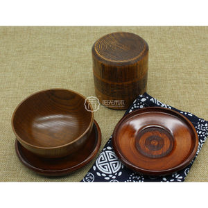 Platos redondos de madera maciza hechos a mano estilo japonés, plato pequeño para café, té, fiestas. - Product Image 5