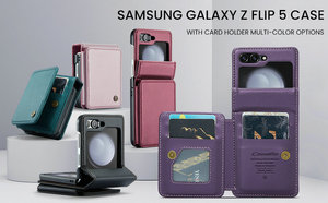 Étui de téléphone portable CaseMe pour <span class=keywords><strong>Samsung</strong></span> <span class=keywords><strong>Galaxy</strong></span> Z <span class=keywords><strong>Flip</strong></span> 5 Étui de protection RFID en cuir pour téléphone portable et poignet pour <span class=keywords><strong>Samsung</strong></span> Z <span class=keywords><strong>Flip</strong></span> 5 - Product Image 6