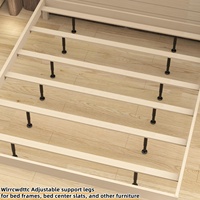 Pieds de meuble réglables pour canapé/lit/chaise/divan/coiffeuse, pieds de support robustes pour remplacement de lit, pour cadre de lit/entretoise centrale de lit