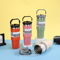 Thermos isotherme portable en acier inoxydable 304 de 30 oz pour usage extérieur et automobile, isolation thermique de 6 à 12 heures, design moderne