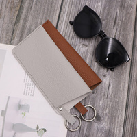 Étui à lunettes en cuir souple, étui à lunettes de soleil, étui à lunettes portable, étui à lunettes en cuir PU souple