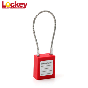 Cadenas de sécurité Lockey durable et étanche en acier inoxydable avec câble, longueur 175 mm, certifié CE - Product Image 4