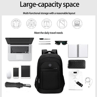 Sac à dos pour ordinateur portable 15,6 pouces, imperméable, Oxford, réfléchissant, durable, pour les loisirs, les étudiants, le sport, les voyages, l'université, l'école