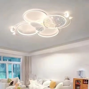 Plafonnier moderne en acrylique pour salon, salle à manger, éclairage domestique, grand lustre en forme de nuage noir et blanc - Product Image 3