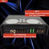 Amplificateur de voiture de qualité sonore, 2 canaux RMS 150W 4 Ohm, amplificateur DSP, amplificateur de médiums et de basses, crête 3000W, amplificateur de voiture classe D, classe AB