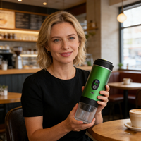 Machine à café électrique portable OEM ODM, logo personnalisé, support en plastique ABS, chauffage à la vapeur pour l'extérieur et la maison, écologique