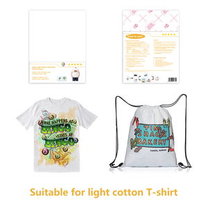 Papier de transfert de T-shirt de coton de couleur claire de jet d'encre de M R.R 150gsm (matériel des Etats-Unis) A4 - Product Image 2