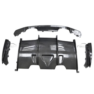 PSM Style Rear Bumper Shark Fins Spoiler Wing Lip <b>Splitters</b> for BMW F80 M3 F82 F83 M4 Carbon Diffuser - Product Image 1