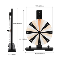 Roue robuste de table de roue de prix de 11 pouces pour le jeu de filature de carnaval de conception de fortune de bureau à domicile