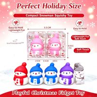 Boneka Salju Natal Squishy Fidget Mainan Pereda Stres Bahan TPR Uniseks Lembut Lucu Mini Slow Rising Baru