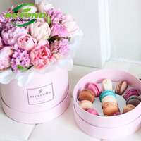Usine personnalisé conservé Roses maman papier cadeau Bouquet luxe rond boîte à fleurs pour Bouquets cylindre Rose emballage cadeau
