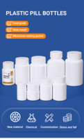 Flacon vide de haute qualité en plastique pour pilules, comprimés, médicaments, vitamines, capsules, stockage 100ML 150ML 200ML