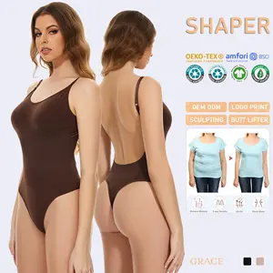 Rts backless liền mạch bodysuit Butt Lift dạ dày chặt chẽ Tummy kiểm soát Body Shaper Phụ nữ độ đàn hồi cao liền mạch Shapewear