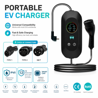Chargeur EV portable intelligent 32A 7kW réglable rapide Type 2 IEC 62196-2 Niveau 2 EVSE Câble de charge pour voiture électrique BYD Tesla Model Y