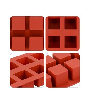8 Piece Square Silicone Mold Cube Cake Soap Chocolate Baking Mold For Commercial Use - Product Image 5