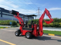 Mini Escavatore Caricatore 4WD Certificato CE EPA, Trattore Compatto con Retroescavatore, Piccolo Escavatore Agricolo con Motore Euro 5