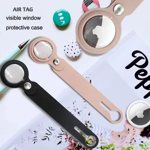 Waterproof Silicone Tracker Protective Cover Visual Window For Apple Airtag Soft Protective Case Anti-Lost Airtag Silicone Case