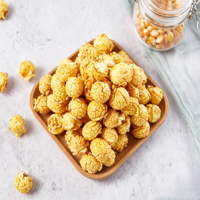 Popcorn Jamur Karamel 180g Grosir |   Pabrik Langsung OEM ODM |   Camilan Renyah Gourmet dalam Stoples Segar Tertutup Rapat